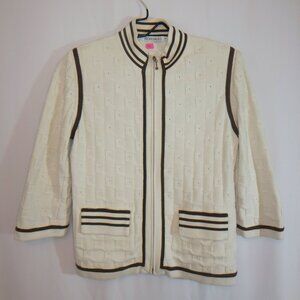 Fall Zippered Cardigan Sweater